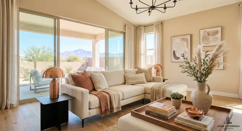 Beautifully staged living room